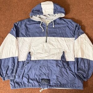 Vintage GAP Coastal Navigational 96 Anorak Jacket XL Blue RARE Colorblock Cotton